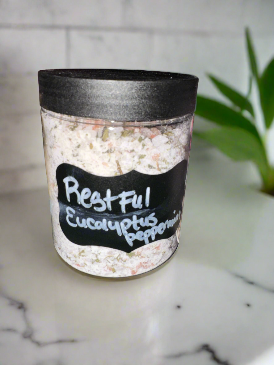 Powerful eucalyptus luxury bath salts